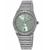 Réplique Montre Breitling Chronomat Automatique 36 Cadran Vert Lunette Diamant En Acier Pour Femme A10380591L1A1