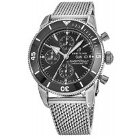 Réplique Montre Breitling Superocean Heritage II Chronographe 44 en acier avec lunette en céramique noire pour homme A13313121B1A1