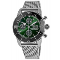 Réplique Montre Breitling Superocean Heritage Chronograph 44 pour homme en acier avec cadran vert A13313121L1A1