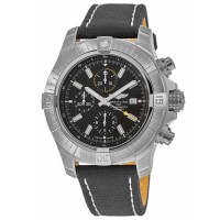 Réplique Montre Breitling Avenger Chronograph 45 avec cadran noir et bracelet en cuir pour homme A13317101B1X1