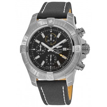 Réplique Montre Breitling Avenger Chronograph 45 avec cadran noir et bracelet en cuir pour homme A13317101B1X2