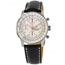 Réplique Montre Breitling Navitimer 1 Chronographe 41 Cadran argenté Bracelet en cuir noir pour homme A13324121G1X4