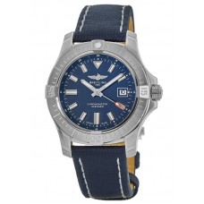 Réplique Montre Breitling Avenger Automatic 43 pour homme avec cadran bleu et bracelet en cuir A17318101C1X2