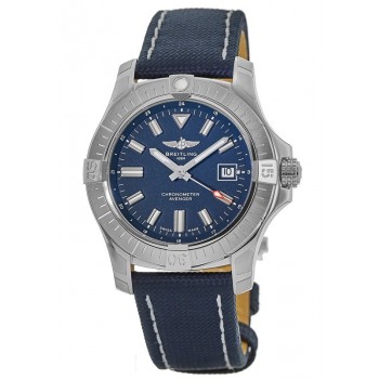 Réplique Montre Breitling Avenger Automatic 43 pour homme avec cadran bleu et bracelet en cuir A17318101C1X2