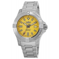 Réplique Montre Breitling Avenger Automatic 45 Seawolf pour homme en acier à cadran jaune A17319101I1A1