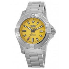 Réplique Montre Breitling Avenger Automatic 45 Seawolf pour homme en acier à cadran jaune A17319101I1A1