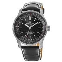 Réplique Montre Breitling Navitimer 1 Automatique 38 Cadran Noir Bracelet Crocodile A17325241B1P2