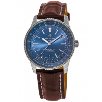 Réplique Montre Breitling Navitimer 1 Automatique 41 Cadran bleu Bracelet en cuir marron pour homme A17326161C1P1