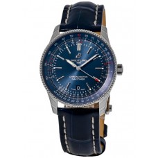 Réplique Montre Breitling Navitimer Automatic 41 avec cadran bleu et bracelet en cuir de crocodile bleu pour homme A17326161C1P4