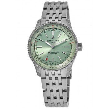 Réplique Montre Breitling Navitimer Automatic 36 pour femme en acier avec cadran vert A17327361L1A1