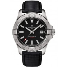 Réplique Montre Breitling Avenger Automatic 42 pour homme avec cadran noir et bracelet en cuir A17328101B1X1