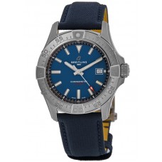 Réplique Montre Breitling Avenger Automatic 42 pour homme avec cadran bleu et bracelet en cuir A17328101C1X1