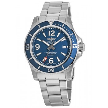 Réplique Montre Breitling Superocean Automatic 42 pour homme en acier avec cadran bleu A17366D81C1A1