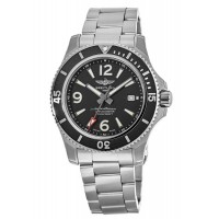 Réplique Montre Breitling Superocean 44 automatique pour homme en acier inoxydable avec cadran noir A17367D71B1A1