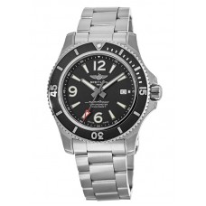 Réplique Montre Breitling Superocean 44 automatique pour homme en acier inoxydable avec cadran noir A17367D71B1A1