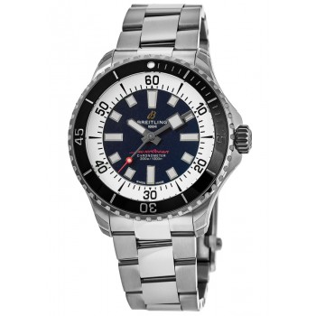 Réplique Montre Breitling Superocean Automatic 44 pour homme en acier avec cadran bleu A17376211C1A1