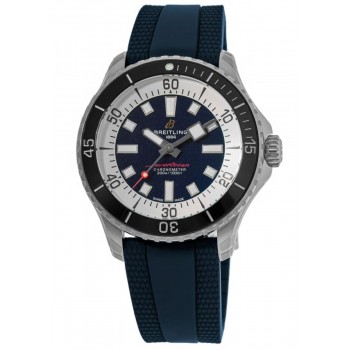 Réplique Montre Breitling Superocean Automatic 44 pour homme avec cadran bleu et bracelet en caoutchouc A17376211C1S1