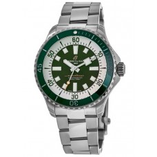 Réplique Montre Breitling Superocean Automatic 44 pour homme en acier avec cadran vert A17376A31L1A1