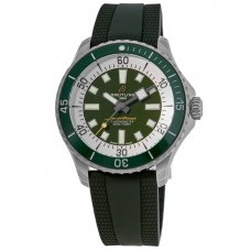 Réplique Montre Breitling Superocean Automatic 44 pour homme avec cadran vert et bracelet en caoutchouc A17376A31L1S1