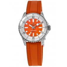 Réplique Montre Breitling Superocean Automatic 36 avec cadran orange et bracelet en caoutchouc pour femme A17377211O1S1