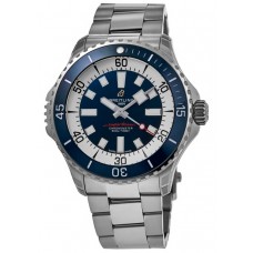 Réplique Montre Breitling Superocean Automatic 46 pour homme en acier avec cadran bleu A17378E71C1A1