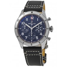 Réplique Breitling Classic Avi Chronograph 42 Tribute to Vought F4U Corsair Cadran bleu Bracelet en cuir Montre pour homme A233801A1C1X1