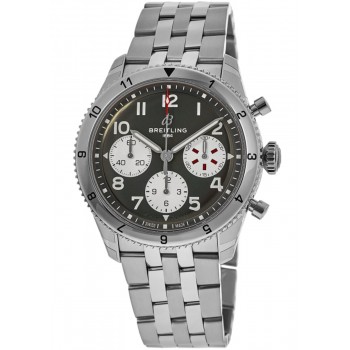 Réplique Montre Breitling Classic Avi Chronograph 42 Curtiss Warhawk pour homme en acier avec cadran vert A233802A1L1A1