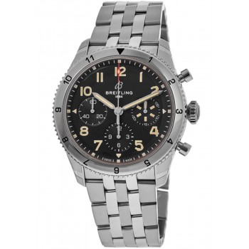 Réplique Montre Breitling Classic Avi Chronograph 42 P-51 Mustang avec cadran noir et bracelet en acier pour homme A233803A1B1A1