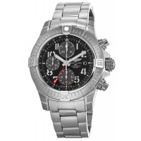 Réplique Montre Breitling Avenger Chronograph GMT 45 pour homme en acier avec cadran noir A24315101B1A1