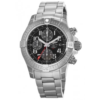 Réplique Montre Breitling Avenger Chronograph GMT 45 pour homme en acier avec cadran noir A24315101B1A1