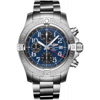 Réplique Montre Breitling Avenger Chronographe GMT 45 pour homme en acier avec cadran bleu A24315101C1A1