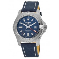 Réplique Montre Breitling Avenger automatique GMT 45 avec cadran bleu et bracelet en cuir pour homme A32395101C1X2