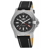 Réplique Montre Breitling Avenger automatique GMT 43 avec cadran noir et bracelet en cuir pour homme A32397101B1X1