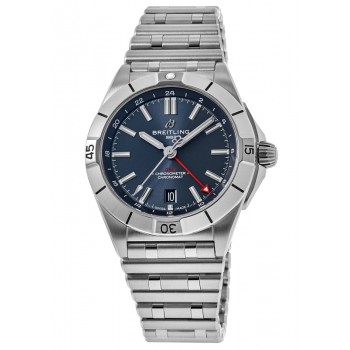 Réplique Montre Breitling Chronomat automatique GMT 40 pour homme en acier avec cadran bleu A32398101C1A1