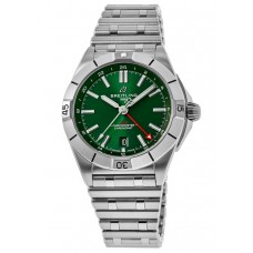 Réplique Montre Breitling Chronomat Automatique GMT 40 Cadran Vert En Acier Pour Homme A32398101L1A1