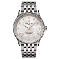 Réplique Montre pour femme Breitling Navitimer 32 en nacre et cadran diamant en acier A77320E61A2A1