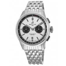 Réplique Montre Breitling Premier B01 Chronographe 42 Automatique Argent Panda Cadran Acier AB0118221G1A1