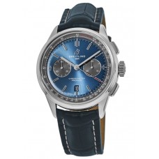 Réplique Montre Breitling Premier B01 Chronographe 42 Automatique Cadran Bleu Bracelet Crocodile Pour Homme AB0118A61C1P2