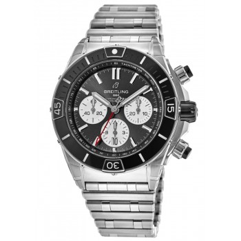 Réplique Montre Breitling Super Chronomat B01 44 pour homme en acier avec cadran noir AB0136251B1A1