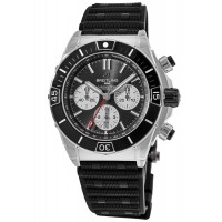 Réplique Montre Breitling Super Chronomat B01 44 pour homme avec cadran noir et bracelet en caoutchouc AB0136251B1S1