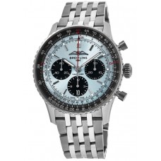 Réplique Montre Breitling Navitimer B01 Chronographe 43 pour homme en acier avec cadran bleu glacier AB0138241C1A1