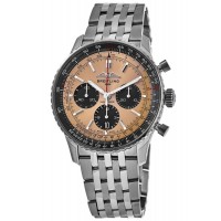 Réplique Montre Breitling Navitimer B01 Chronographe 43 pour homme en acier avec cadran en cuivre AB0138241K1A1