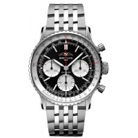 Réplique Montre Breitling Navitimer B01 Chronographe 41 pour homme en acier avec cadran noir AB0139211B1A1