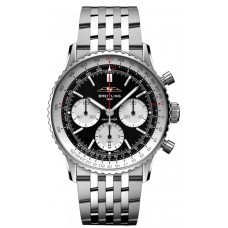 Réplique Montre Breitling Navitimer B01 Chronographe 41 pour homme en acier avec cadran noir AB0139211B1A1