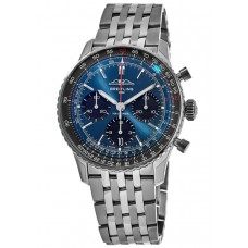 Réplique Montre Breitling Navitimer B01 Chronographe 41 pour homme en acier avec cadran bleu AB0139241C1A1