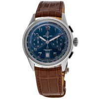 Réplique Montre Breitling Premier B01 Chronographe 42 avec cadran bleu et bracelet en cuir pour homme AB0145171C1P1