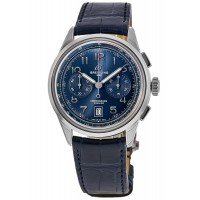 Réplique Montre Breitling Premier B01 Chronographe 42 avec cadran bleu et bracelet en cuir pour homme AB0145171C1P2