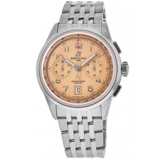 Réplique Montre Breitling Premier B01 Chronographe 42 pour homme en acier avec cadran en cuivre AB0145331K1A1