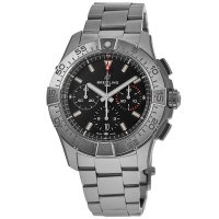 Réplique Montre Breitling Avenger B01 Chronographe 44 avec cadran noir et bracelet en acier pour homme AB0147101B1A1