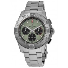 Réplique Montre Breitling Avenger B01 Chronographe 44 pour homme en acier avec cadran vert AB0147101L1A1